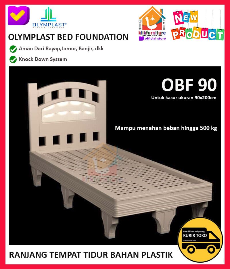Ranjang Rangka Divan Plastik OBF Olymplast Bed Foundation
